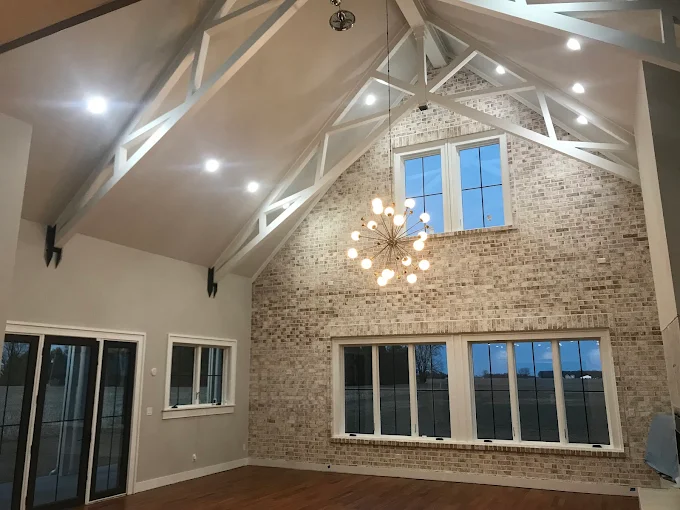Vaulted ceiling, fresh finish — True North Craftsmen, Hamilton County IN